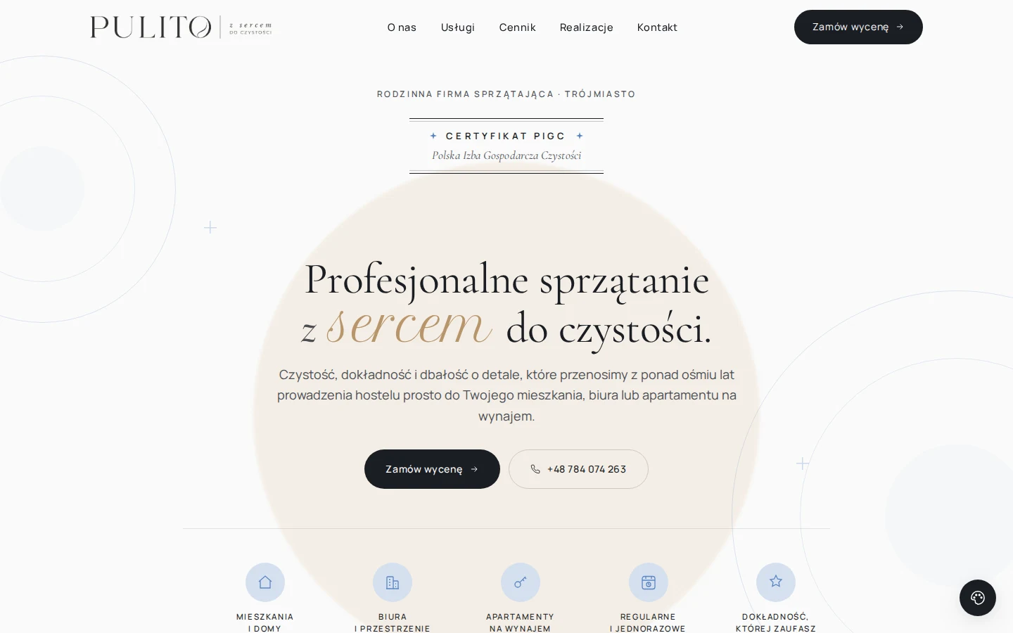 Strona firmowa — Pulito